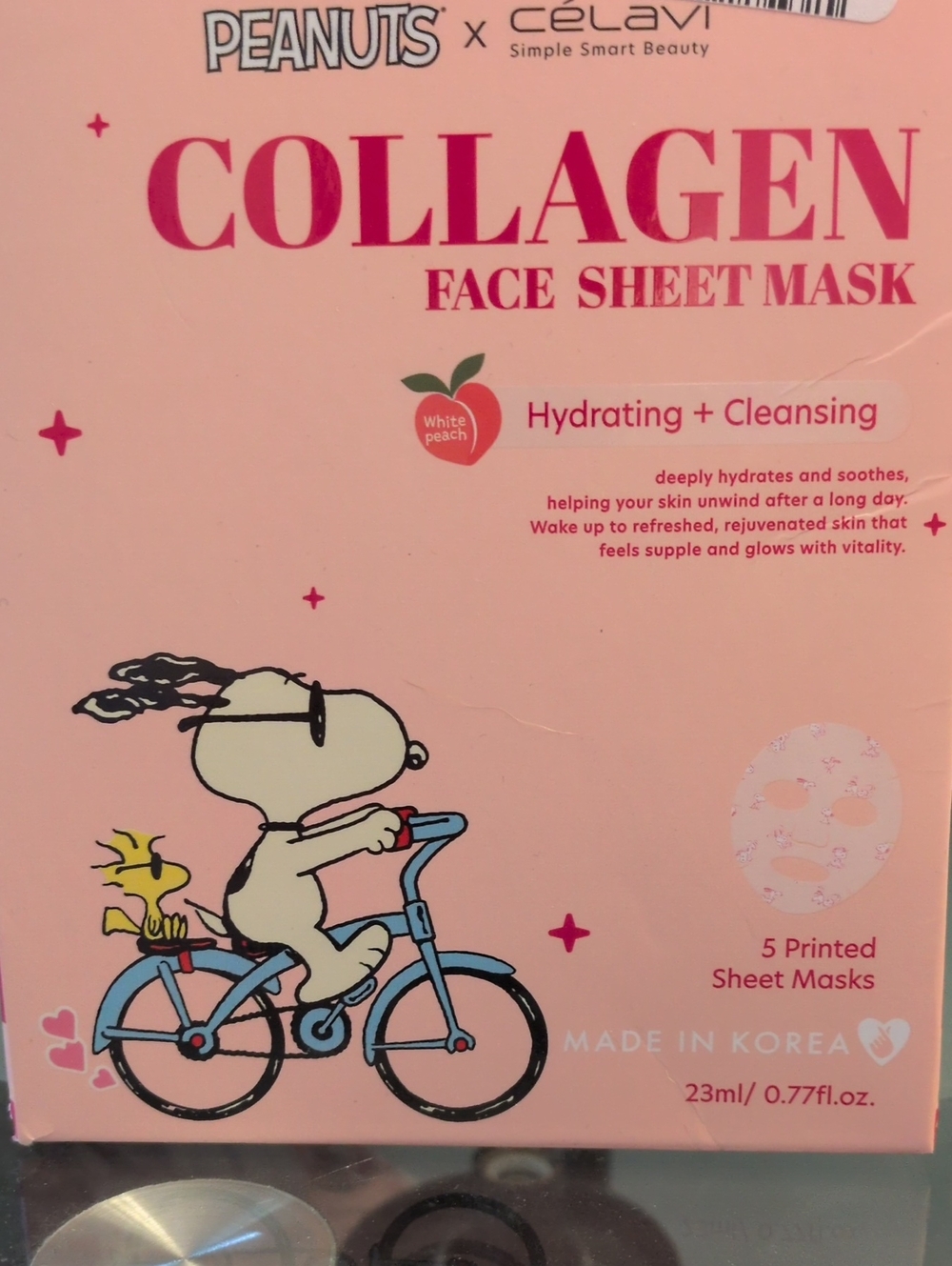 Peanuts x Célavi Collagen Face Sheet Mask